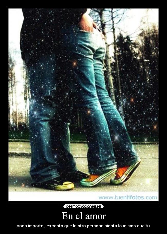 En el amor -