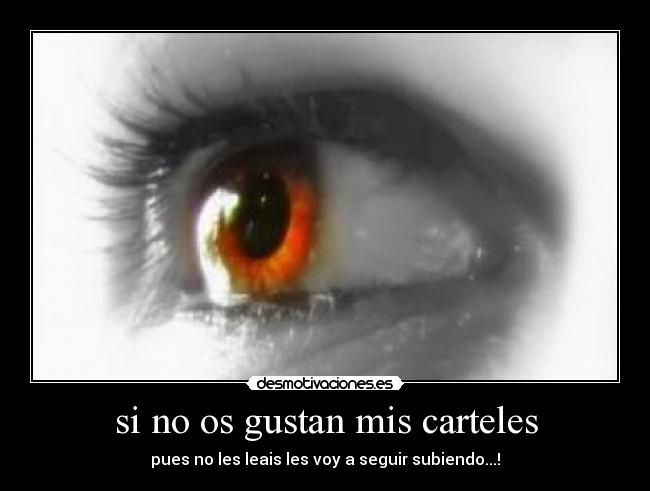 si no os gustan mis carteles - pues no les leais les voy a seguir subiendo...!