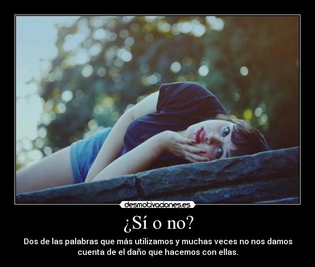 ¿Sí o no? -