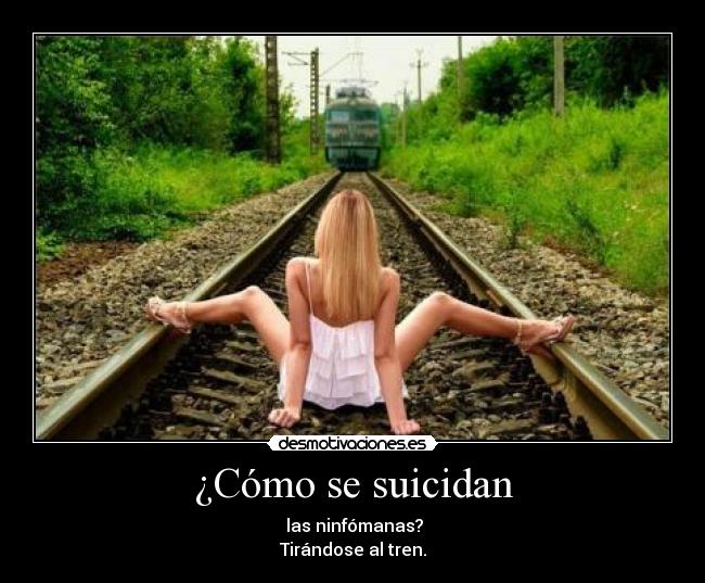 carteles como suicidan las ninfomanas tirandose tren desmotivaciones