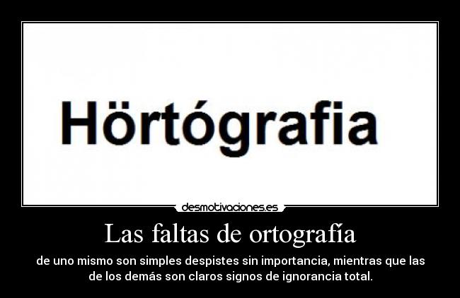 Las faltas de ortografía - 