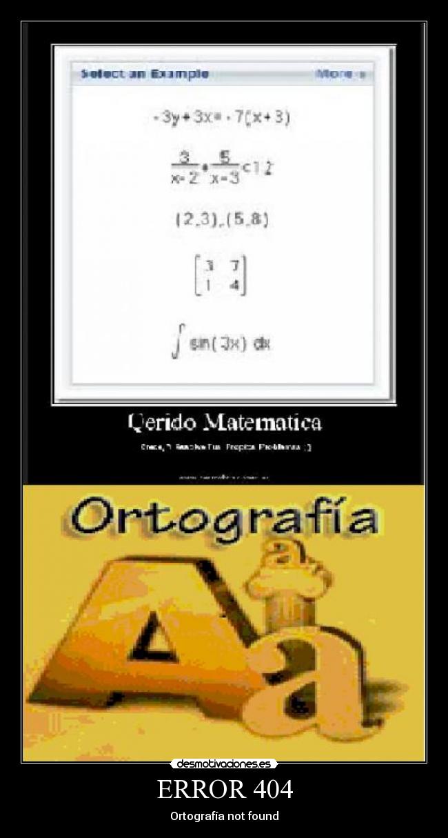ERROR 404 - Ortografía not found