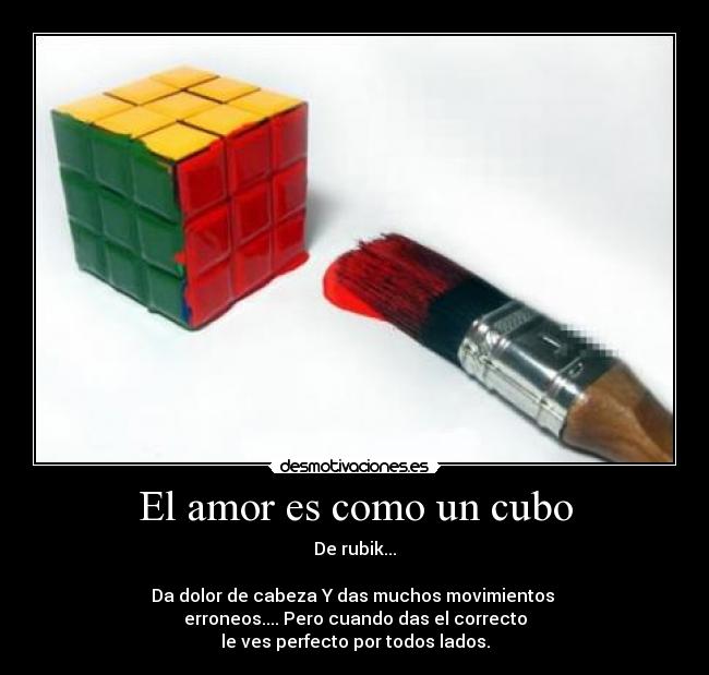 El amor es como un cubo -