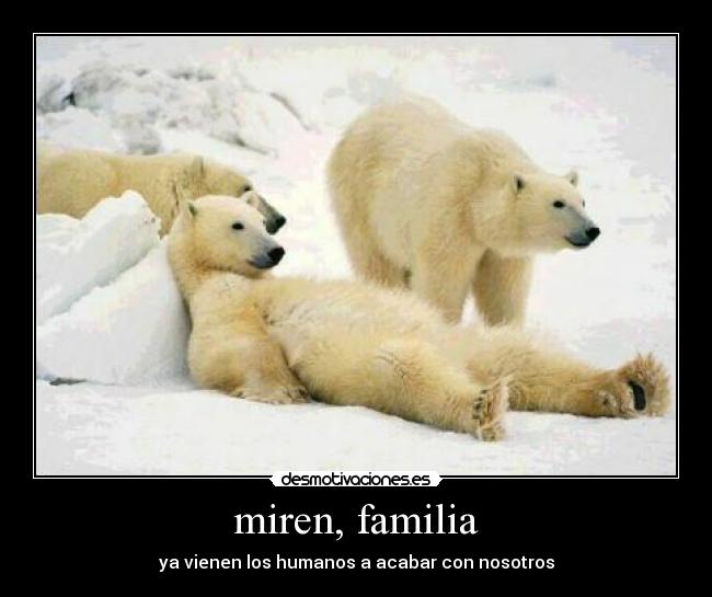 miren, familia - ya vienen los humanos a acabar con nosotros