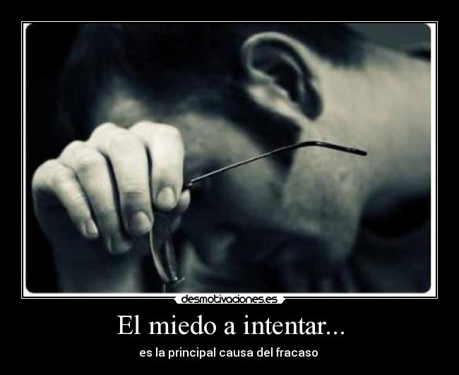 El miedo a intentar... - es la principal causa del fracaso