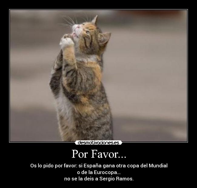 Por Favor... - Os lo pido por favor: si España gana otra copa del Mundial
o de la Eurocopa...
no se la deis a Sergio Ramos.