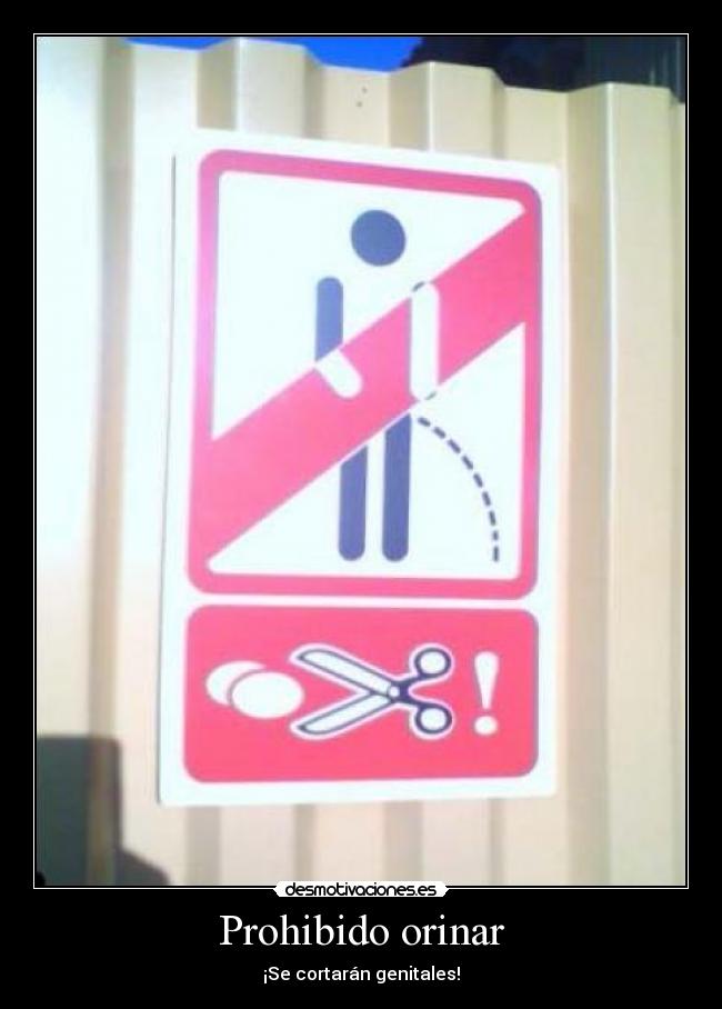Prohibido orinar -