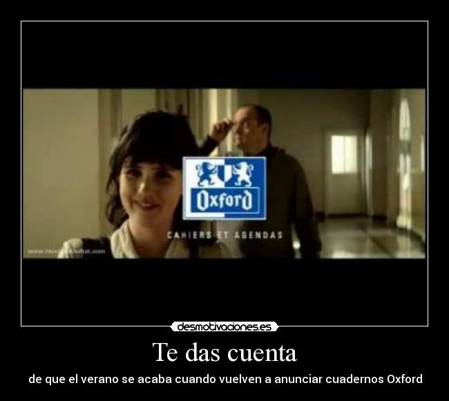 Te das cuenta - de que el verano se acaba cuando vuelven a anunciar cuadernos Oxford