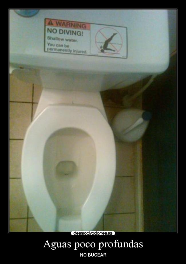 Aguas poco profundas - NO BUCEAR