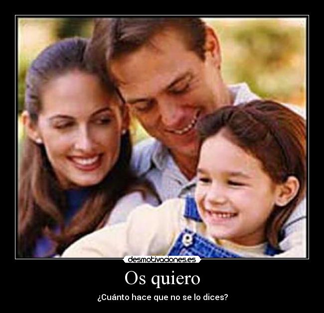 Os quiero - ¿Cuánto hace que no se lo dices?