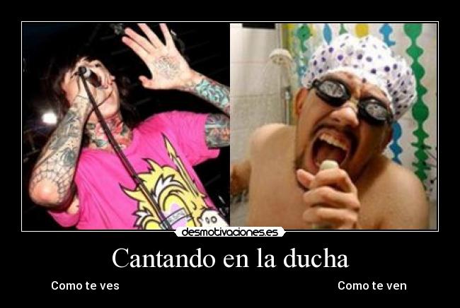 Cantando en la ducha -