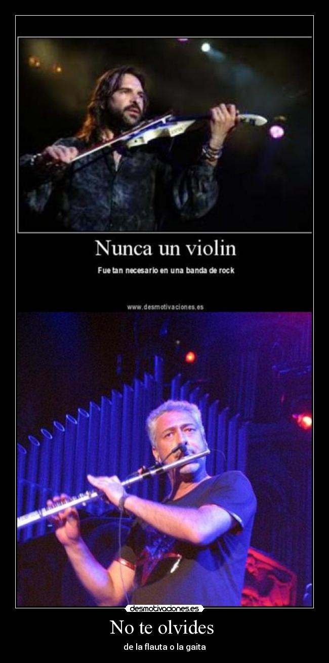 No te olvides - de la flauta o la gaita