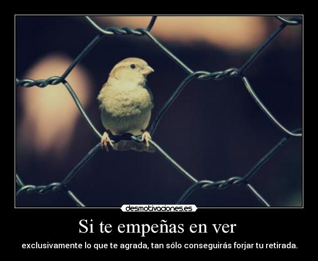 Si te empeñas en ver -
