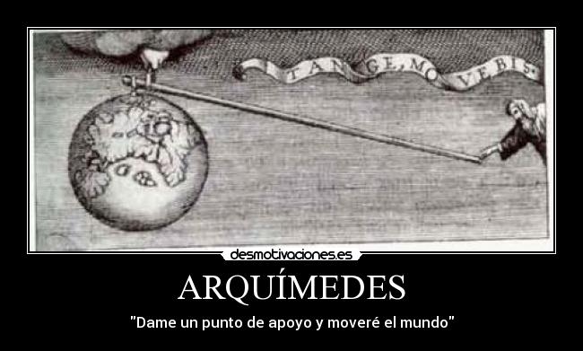 ARQUÍMEDES - Dame un punto de apoyo y moveré el mundo