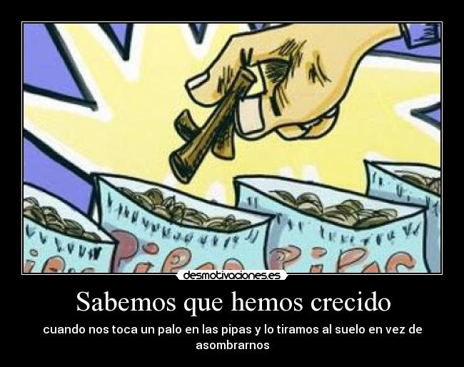 Sabemos que hemos crecido -