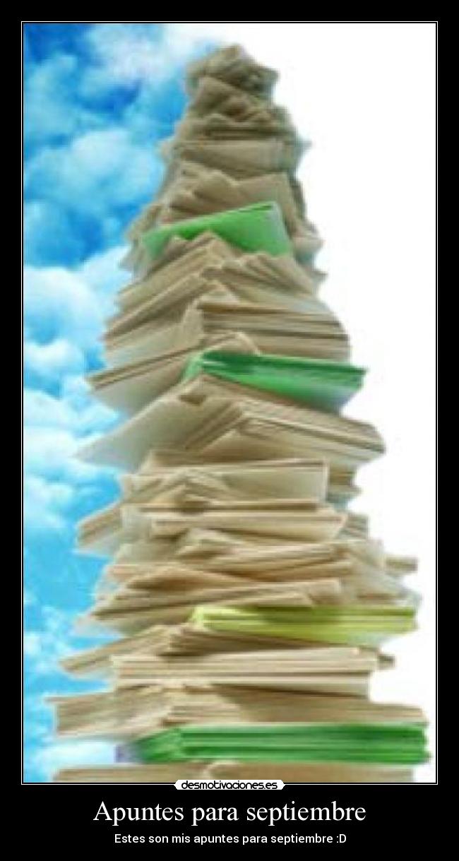 Apuntes para septiembre - Estes son mis apuntes para septiembre :D
