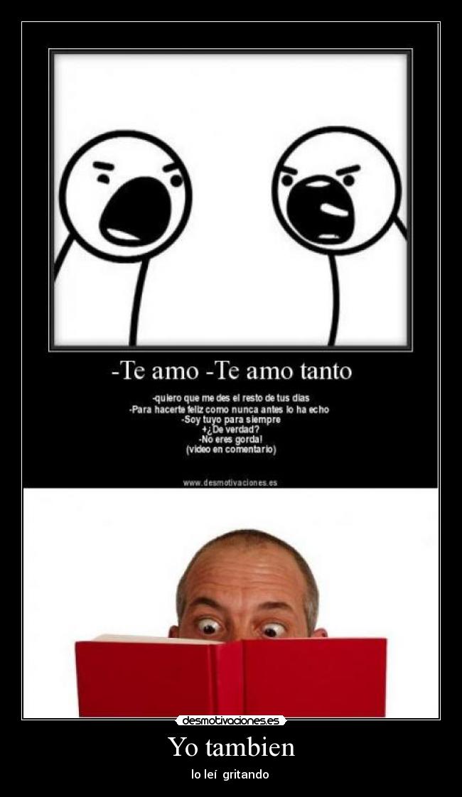 Yo tambien - lo leí  gritando 