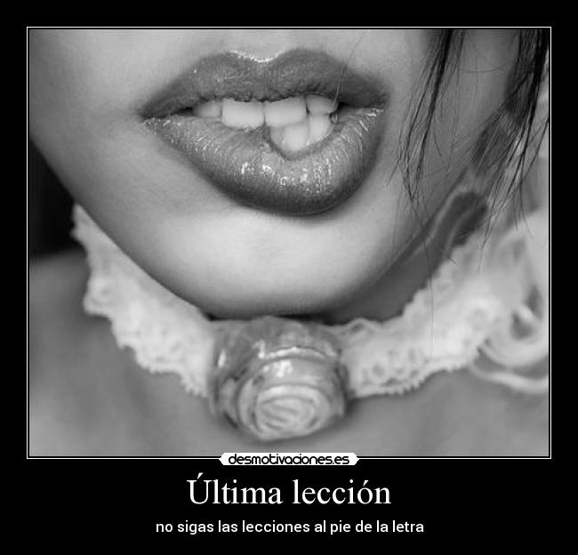Última lección -