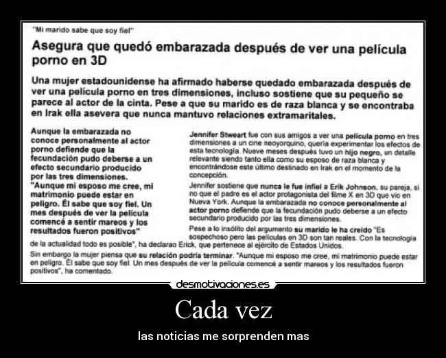 Cada vez - las noticias me sorprenden mas