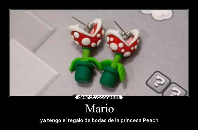 Mario - ya tengo el regalo de bodas de la princesa Peach