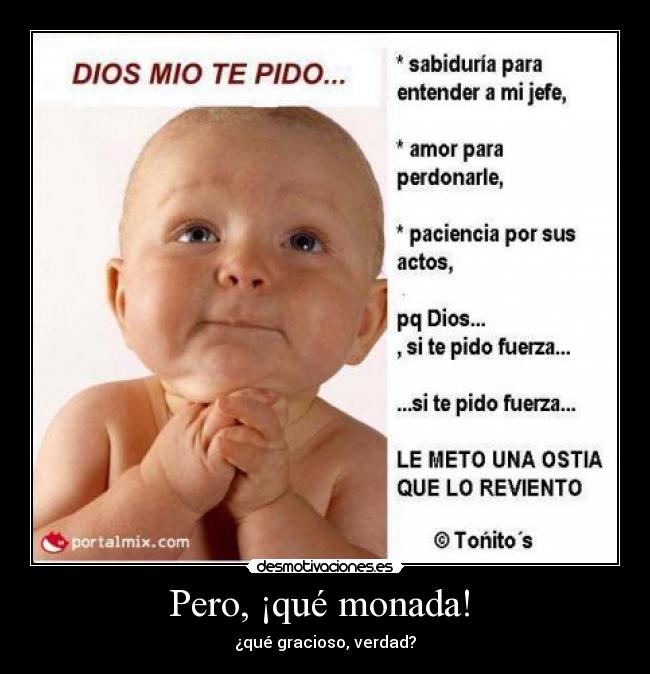 Pero, ¡qué monada! -