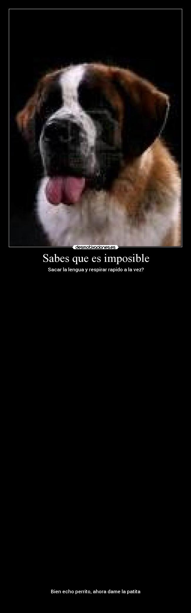 Sabes que es imposible -