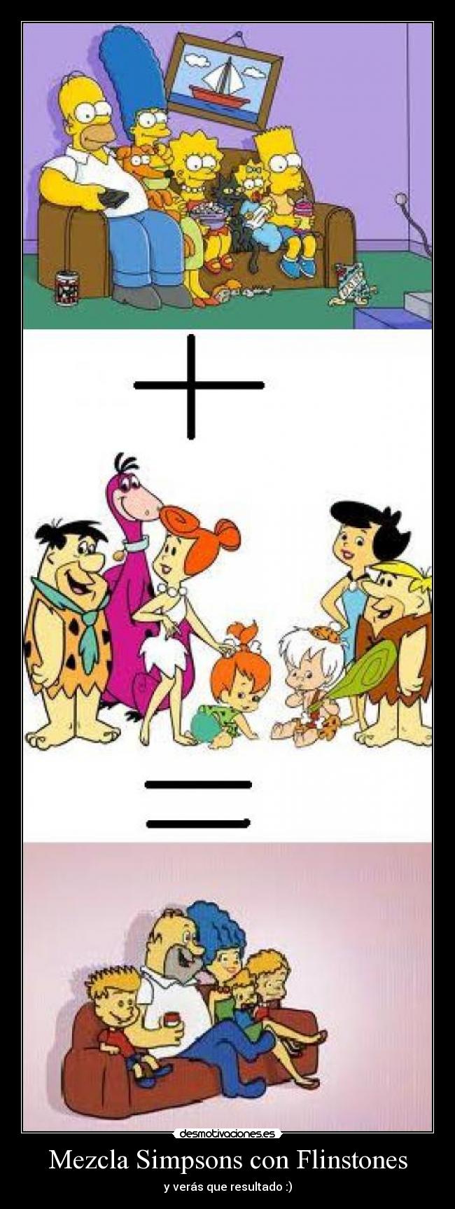 carteles simpsons simpsons flinstones picapiedra tv series familia desmotivaciones