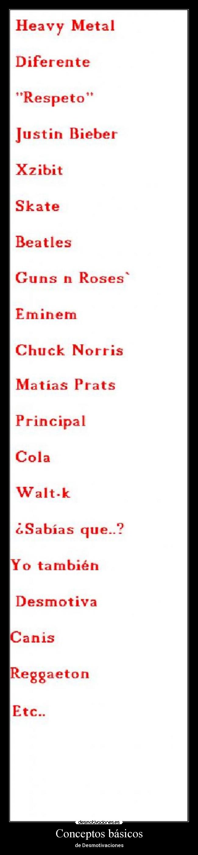 Conceptos básicos - de Desmotivaciones