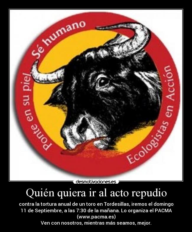 Quién quiera ir al acto repudio - 