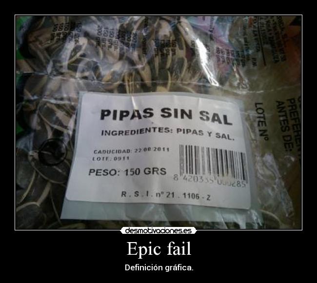 Epic fail - Definición gráfica.