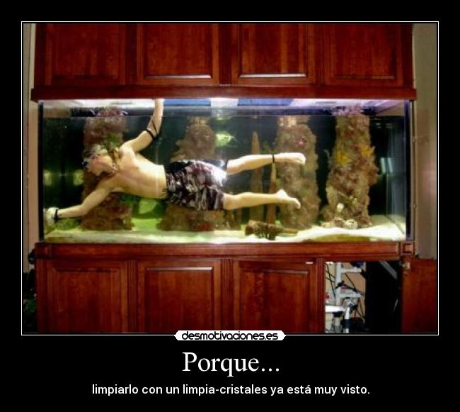 Porque... - limpiarlo con un limpia-cristales ya está muy visto.