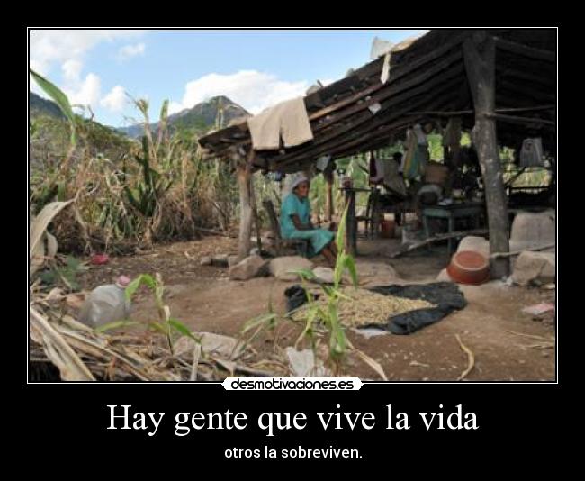 Hay gente que vive la vida - otros la sobreviven.