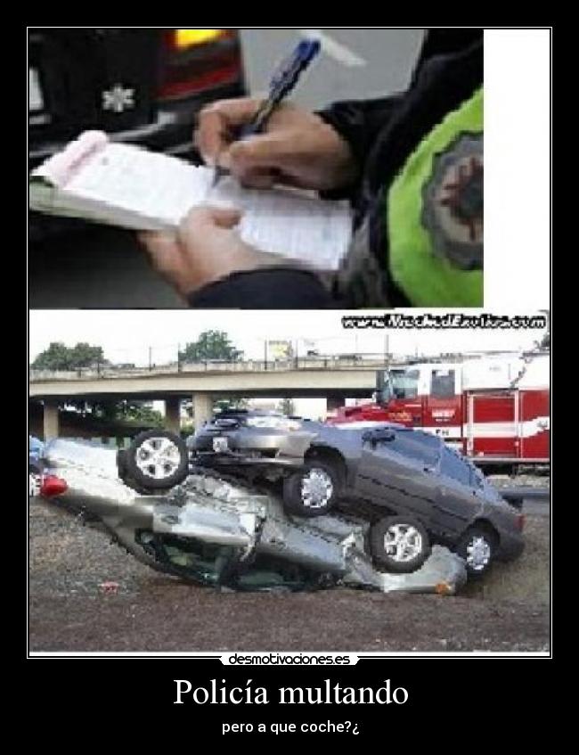 carteles policia multando desmotivaciones