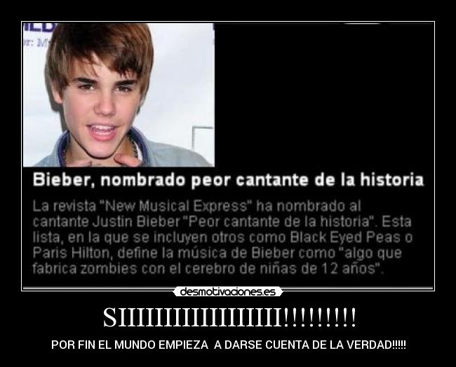 carteles biber mierda desmotivaciones