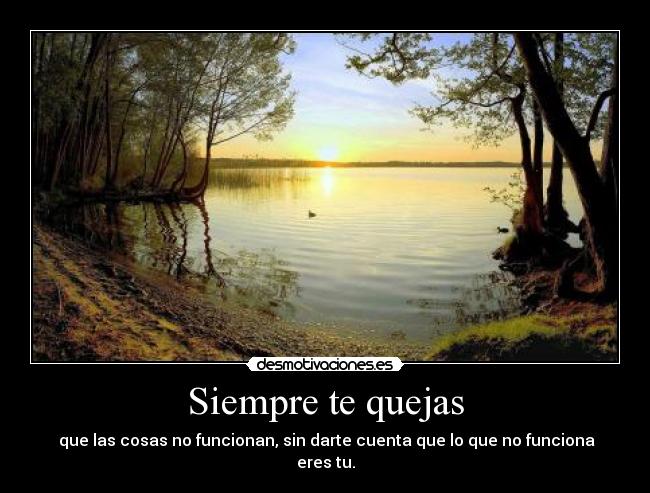 Siempre te quejas -