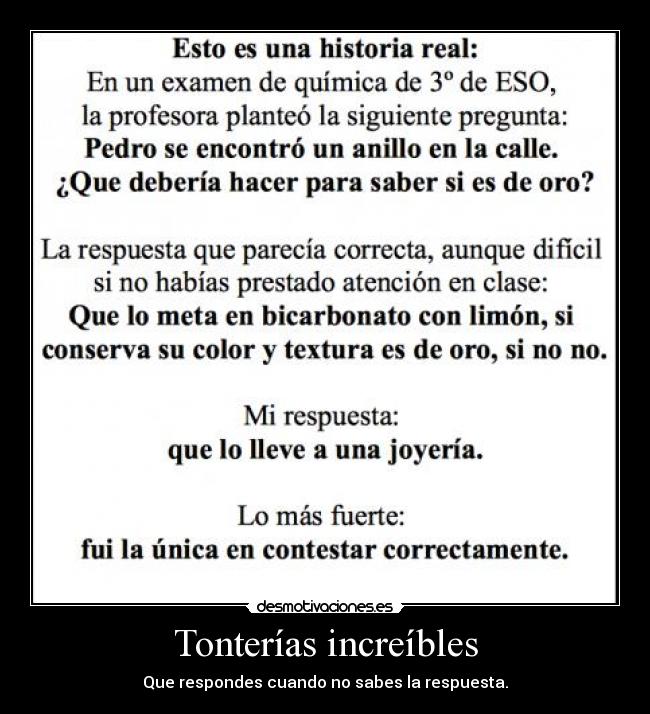 Tonterías increíbles -