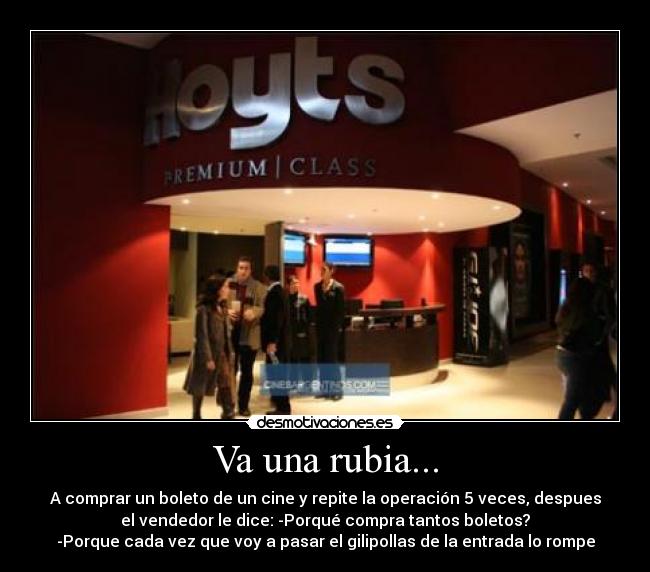 carteles rubia cine entrada desmotivaciones