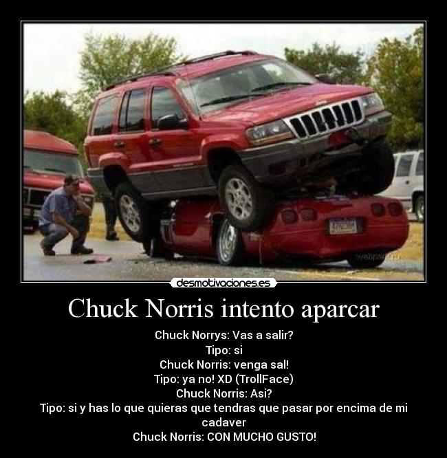 Chuck Norris intento aparcar - 