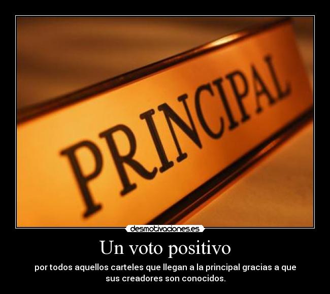 Un voto positivo -