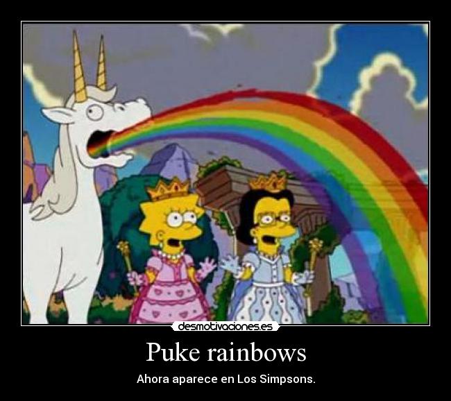 carteles puke rainbows simpsons desmotivaciones