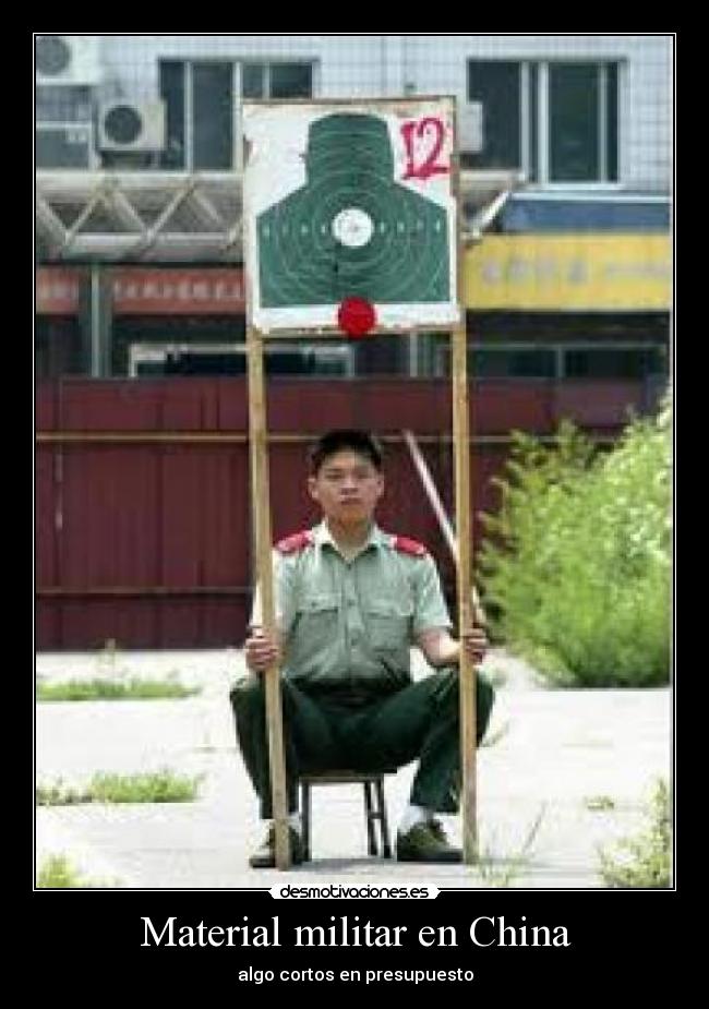 Material militar en China - algo cortos en presupuesto