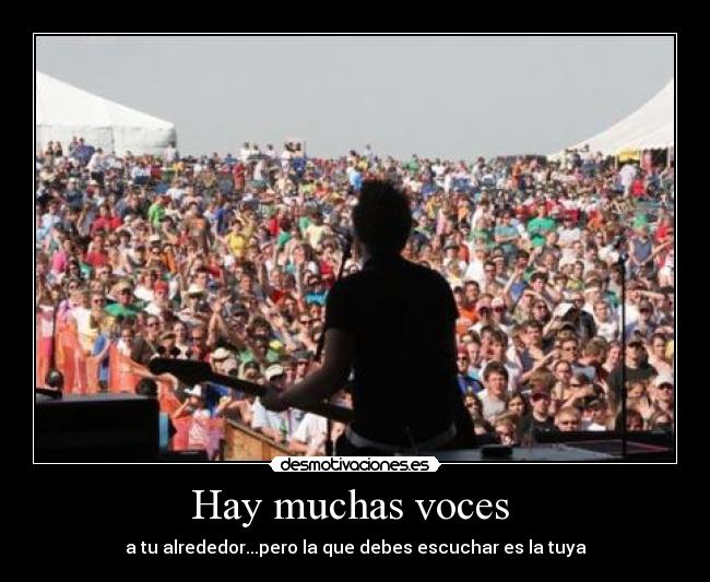 Hay muchas voces -