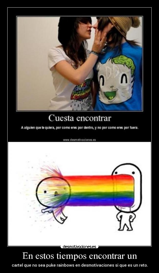 carteles puke rainbows desmotivaciones