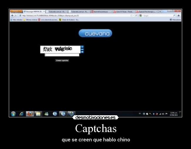 Captchas - que se creen que hablo chino