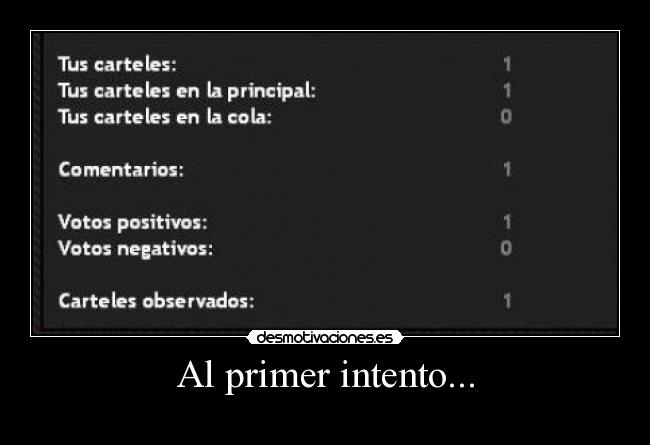 Al primer intento... -