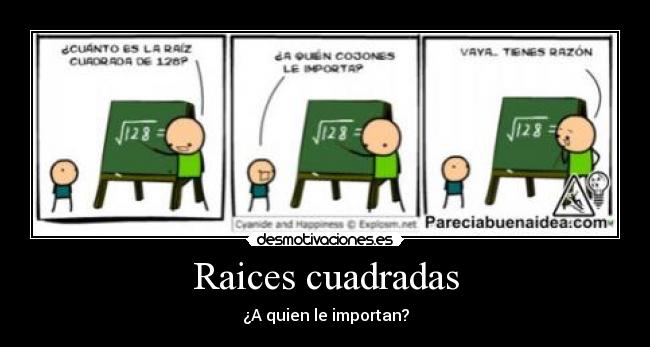 Raices cuadradas -