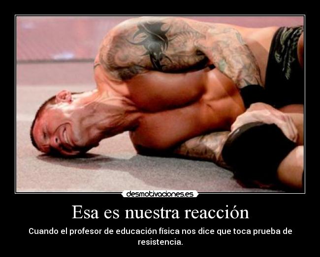 Esa es nuestra reacción -