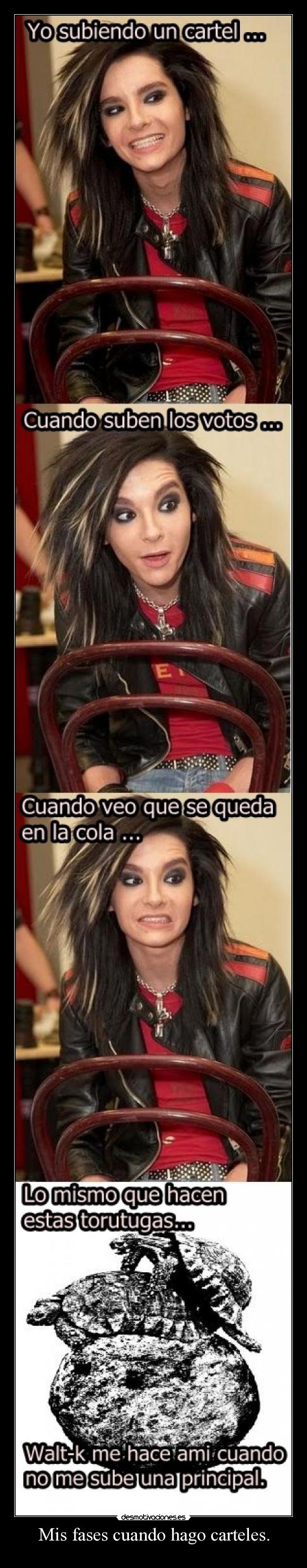 Mis fases cuando hago carteles. -