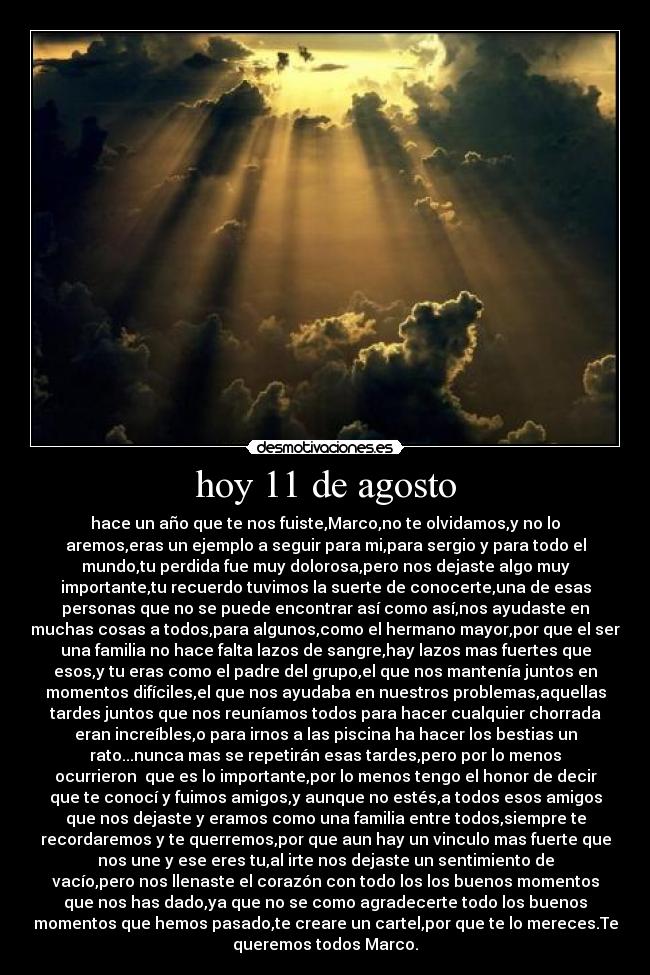 hoy 11 de agosto - 