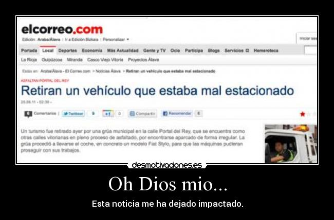 Oh Dios mio... - Esta noticia me ha dejado impactado.